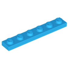 LEGO 3666 Dark Azure Plate 1 x 6 (losse stenen 26-12)*P